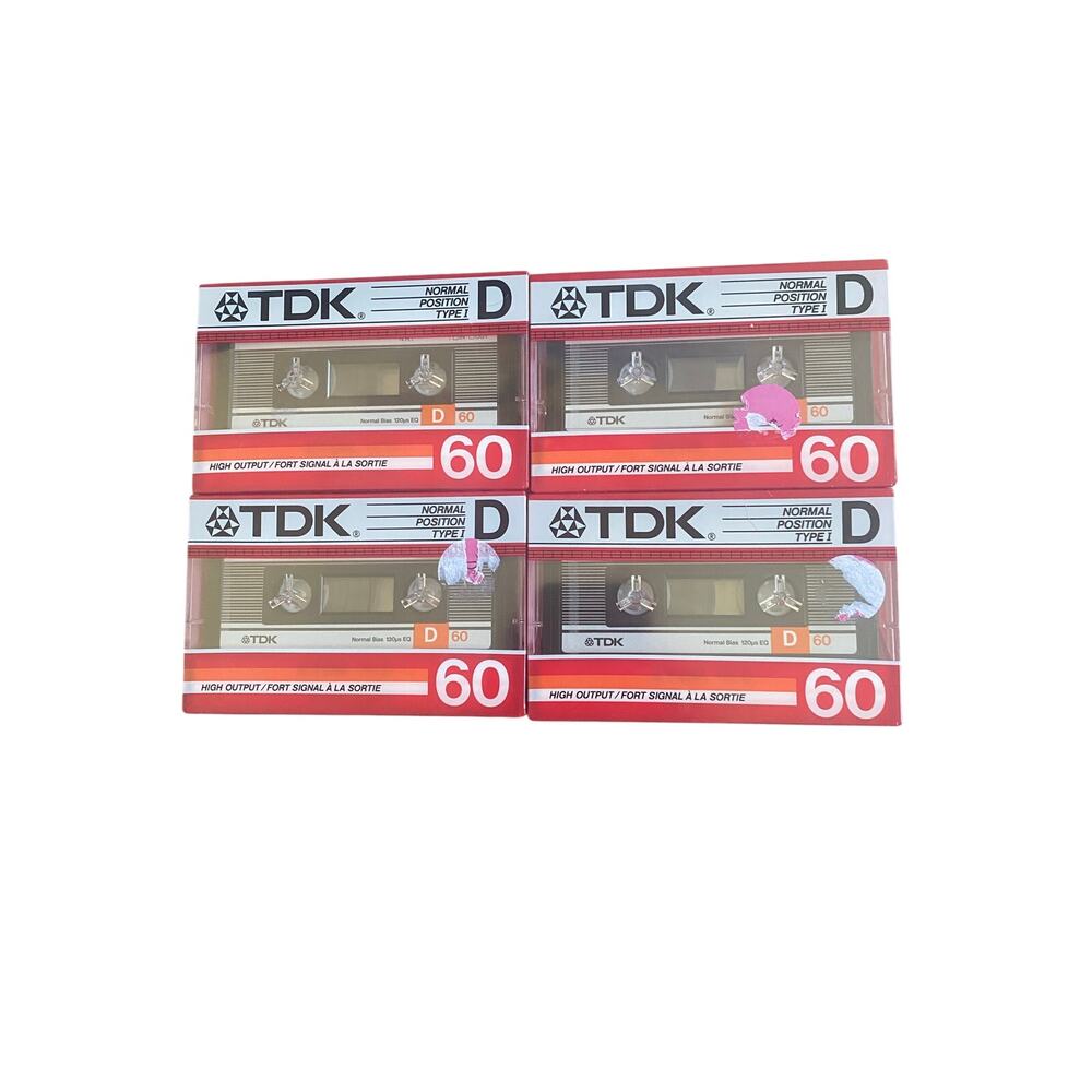 TDK D60 Normal Position Type I Blank Cassette High Output X1